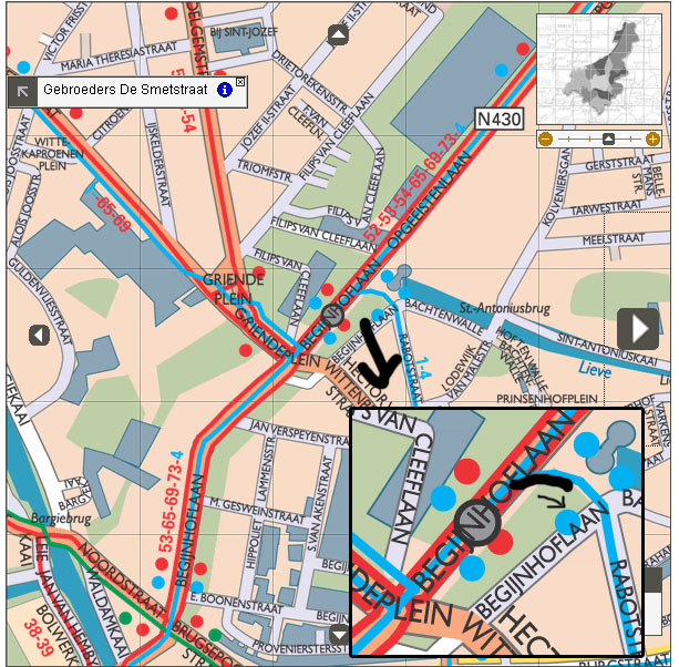 Zwart streepje is de tram