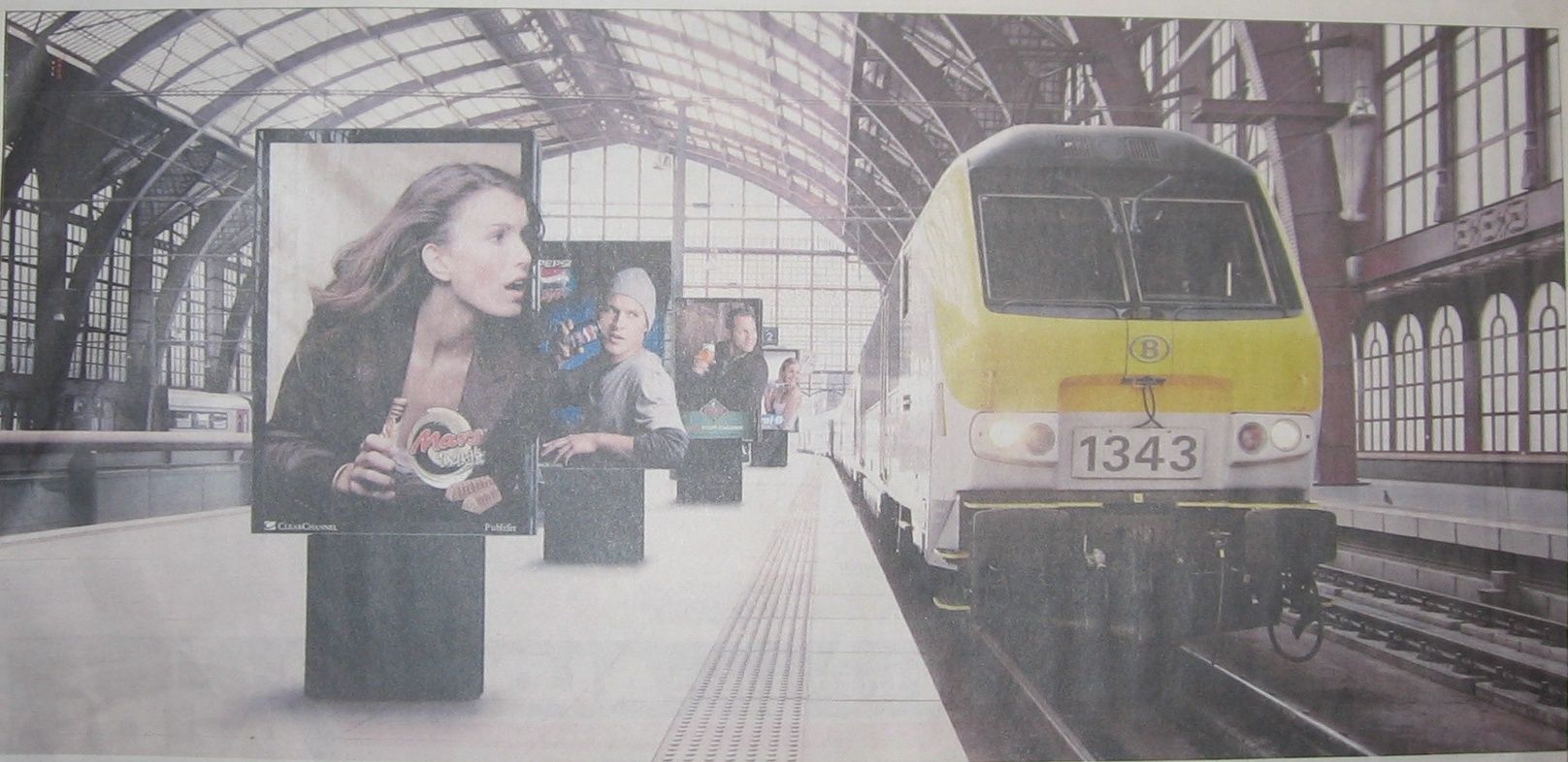 de affiche in de krant