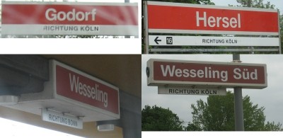 Godorf, Hersel, Wesseling en Wesseling Süd
