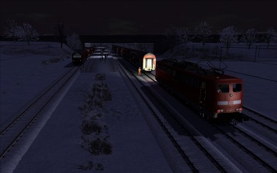 Een trein in nood de kapotte loc is er al afgehaald hier staan we klaar om te koppelen