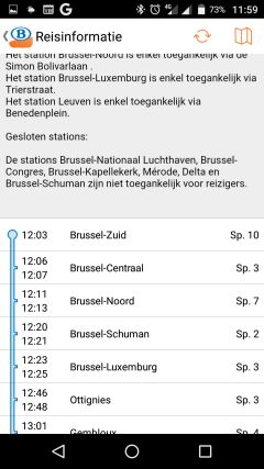 Brussel-Schuman is dicht maar de trein  stopt er wel ???